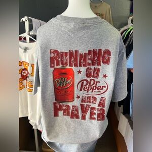 Running on Dr Pepper and a prayer unisex T-shirt